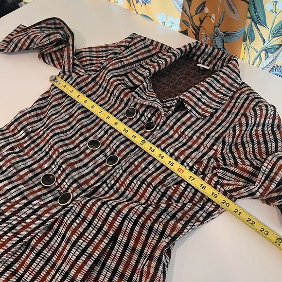 Cabi Jazzy Jacket Toffee Plaid Double Breasted Tartan Blazer 4118 Women Large - Picture 9 of 11